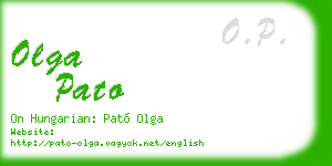 olga pato business card